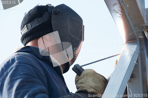 Image of electric arc welding