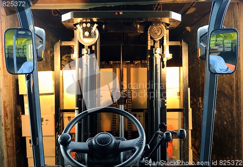 Image of Forklift loading truck