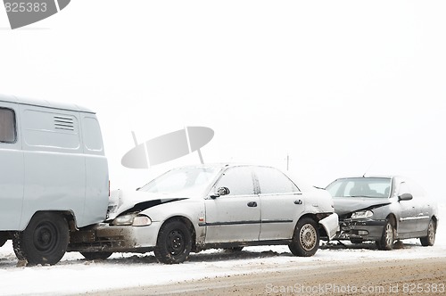 Image of winter car crash accident