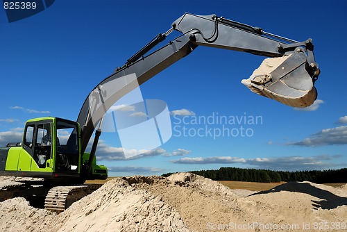 Image of Excavator loader in sandpit