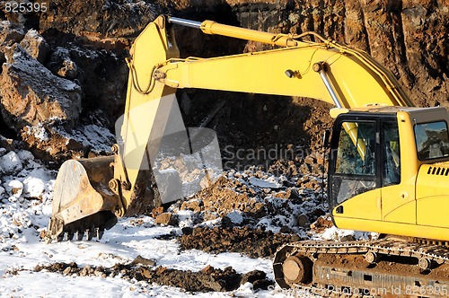 Image of loader excavator in open cast