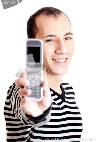 Image of Showing a cellphone