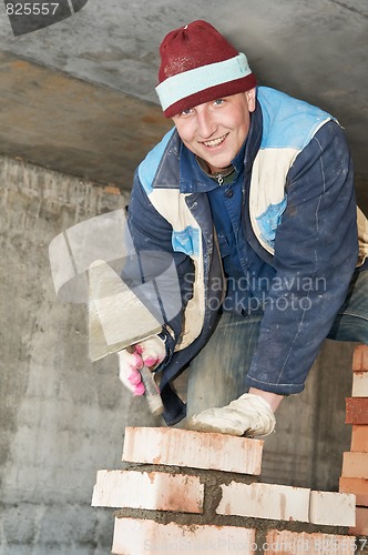 Image of construction mason worker bricklayer