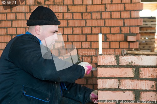 Image of construction mason worker bricklayer