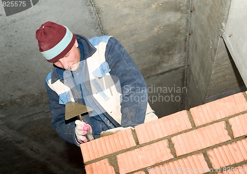 Image of construction mason worker bricklayer