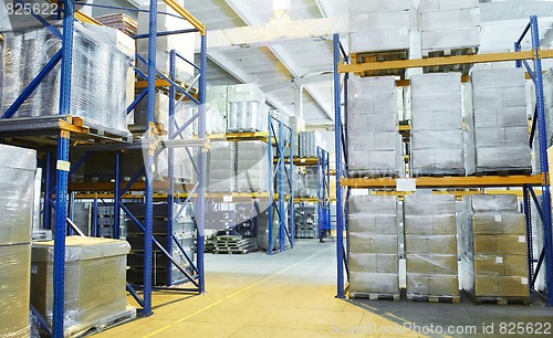 Image of warehouse with rack arrangement