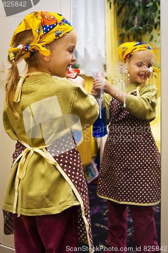 Image of Little cleaning lady