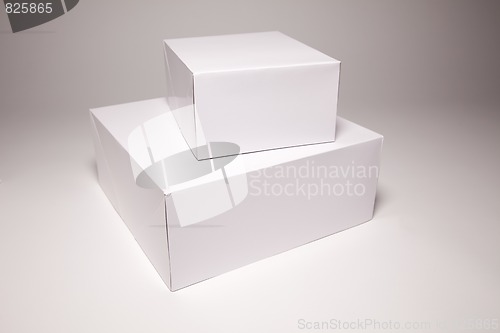 Image of Blank White Box on Grey