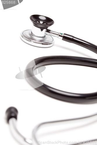 Image of Black Stethoscope Isolated on White