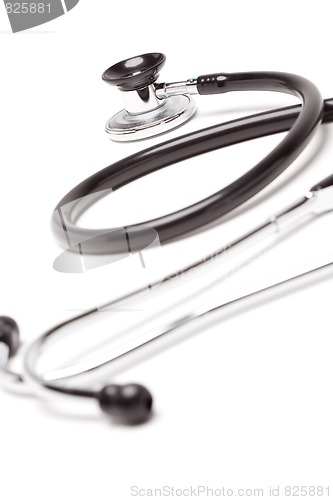 Image of Black Stethoscope Isolated on White