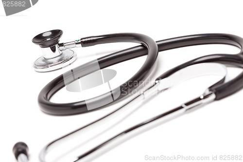 Image of Black Stethoscope Isolated on White