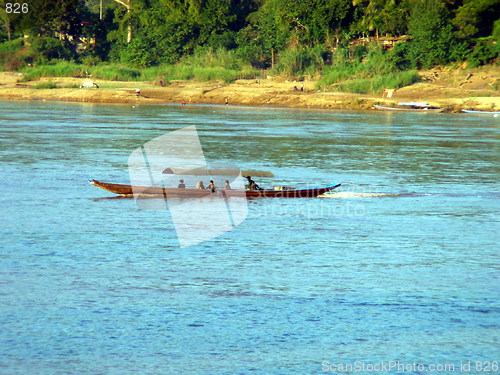 Image of Crossing the Mekong between Laos and Thailand