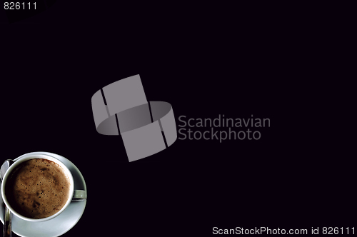 Image of capuccino black background