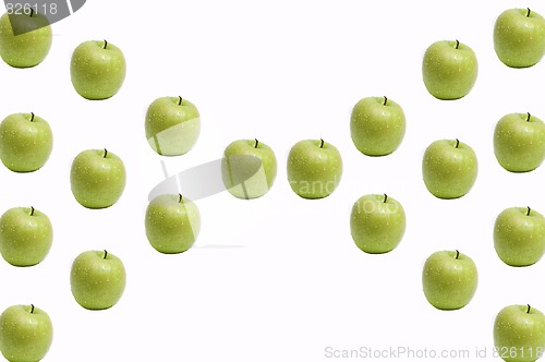 Image of green apples pattern