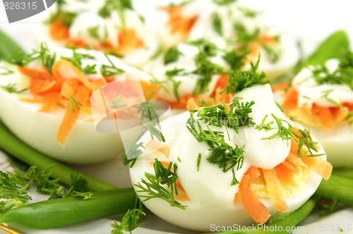 Image of Fresh stuffed eggs