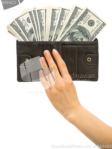 Image of Wallet full of money