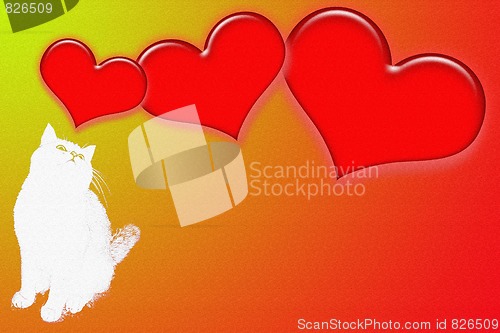 Image of cat and heart