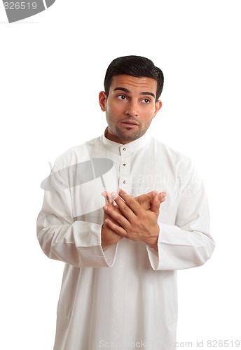 Image of Worried middle eastern business man