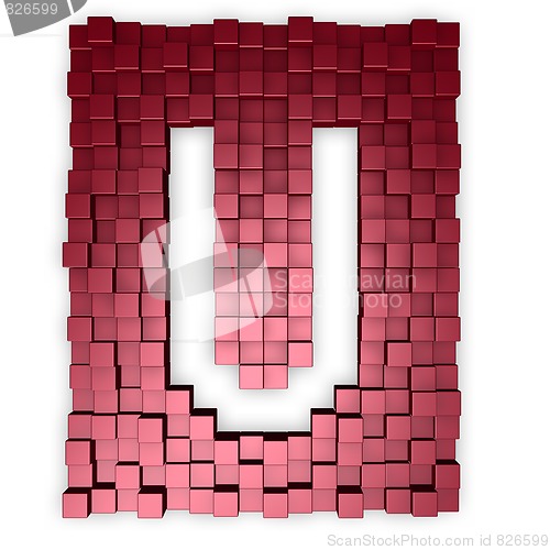 Image of cubes makes the letter u