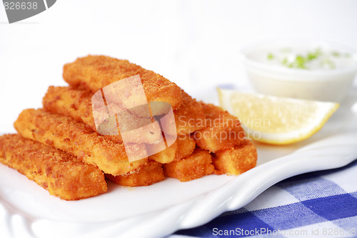 Image of Fried fish sticks with remoulade