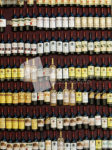 Image of Wine bottles background