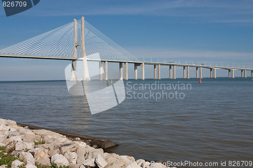 Image of View of the Vasco da Gama bridge - Lisbon