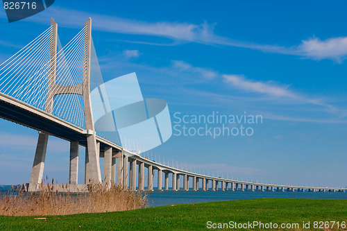 Image of View of the Vasco da Gama bridge - Lisbon