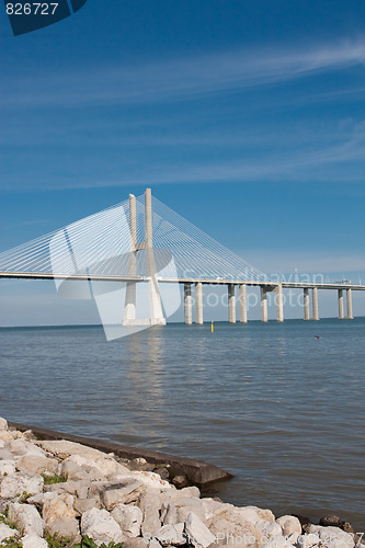 Image of  View of the Vasco da Gama bridge - Lisbon