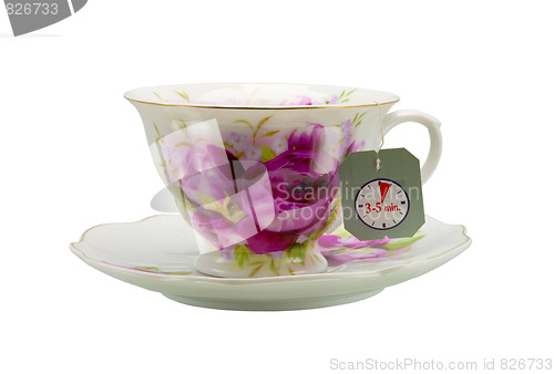 Image of Cup of tea isolated on white