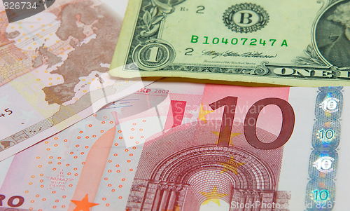 Image of Money background , dollar and euro.