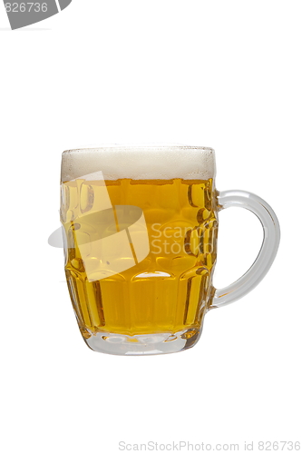 Image of Beer mug full of lager beer