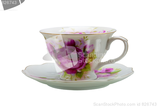 Image of Cup of tea isolated on white