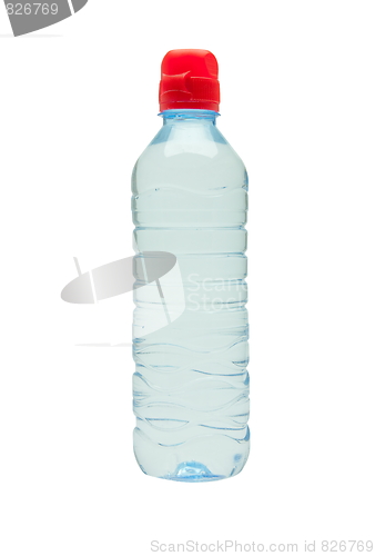 Image of Bottle of water isolated on the white