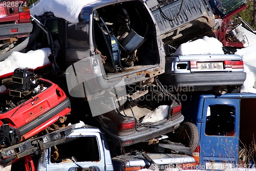 Image of Cars in Junkyard