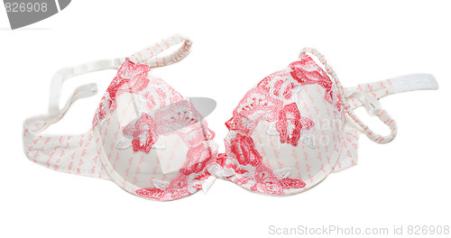 Image of Bra with red pattern