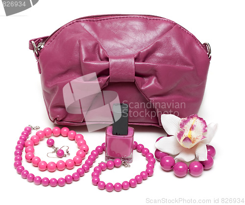 Image of Violet feminine bag, necklace