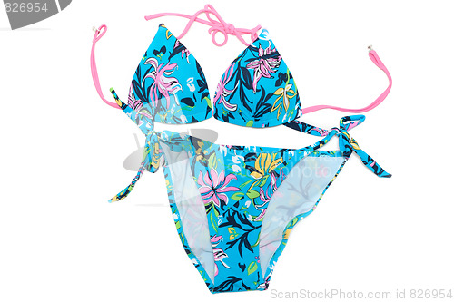 Image of Feminine blue swimsuit