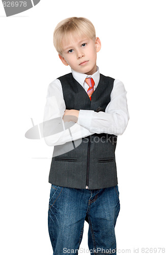 Image of Portrait of the boy in vest and tie