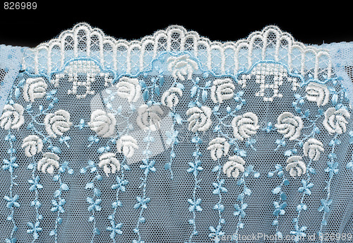 Image of Lace decorated by pattern and decorative rose