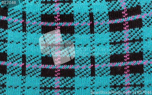 Image of Knitted colour plaid fabrics