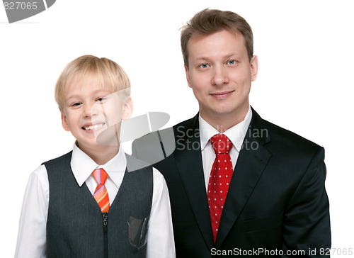 Image of Portrait father with son