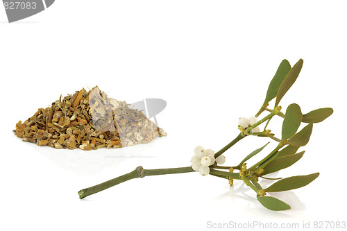 Image of Mistletoe Dried and Leaf Sprig 