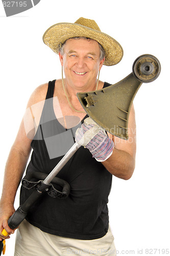Image of Gardener With Whipper Snipper