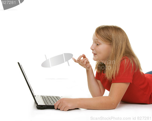 Image of girl using laptop