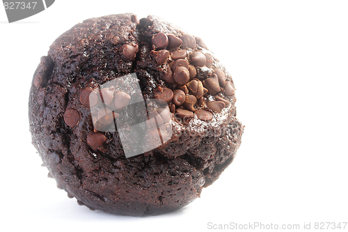 Image of Chocolate muffin on white background