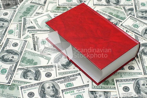 Image of Book on the dollar background