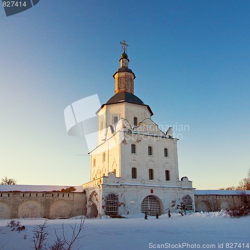 Image of Monastery in sunset light