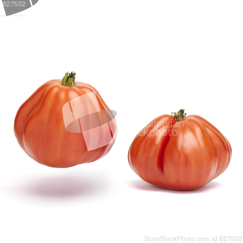 Image of Two beefsteaks tomatoes