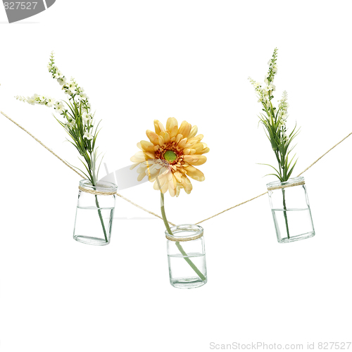 Image of Flowers in vases