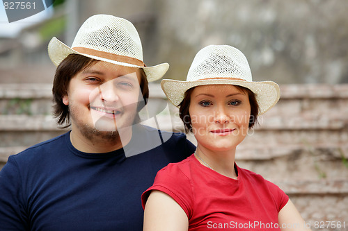 Image of Happy couple outdoors